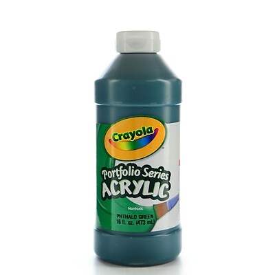 Crayola Portfolio Series Acrylic Paint Phthalo Green 16 Oz. [Pack Of 2] (2PK-20-4016-317)