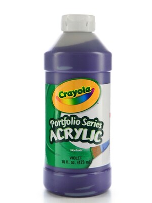 Crayola Portfolio Series Acrylic Paint Violet 16 Oz. [Pack Of 2] (2PK-20-4016-186)