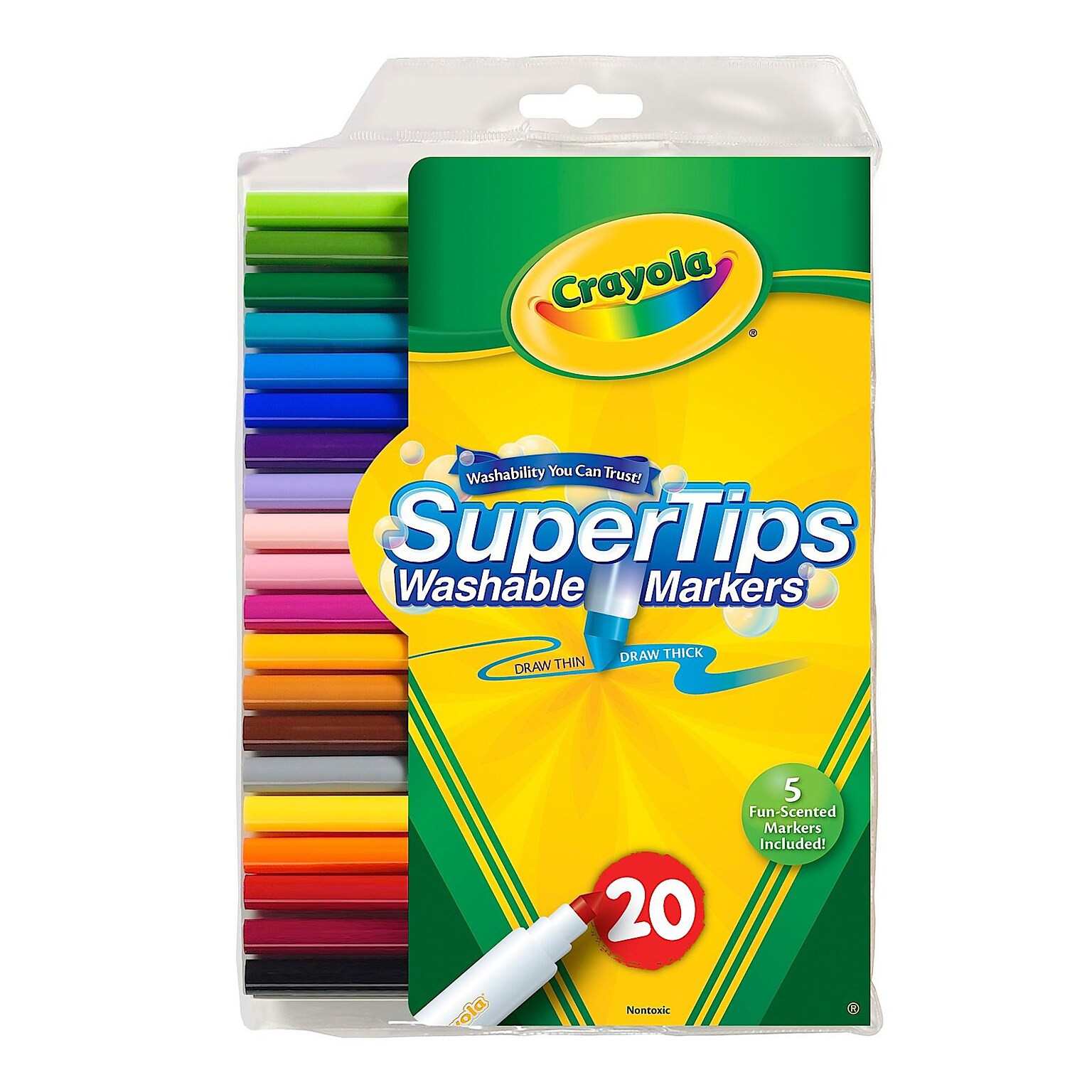 Crayola Washable Super Tip Markers With Silly Scents Set Of 20 [Pack Of 4] (4PK-58-8106)