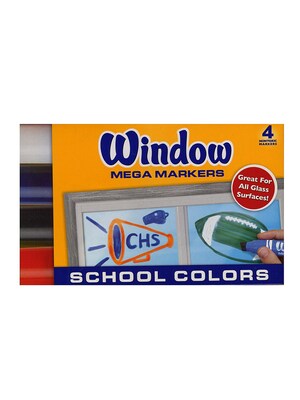 Crayola Window Mega Markers Set Of 4 School Colors [Pack Of 4] (4PK-58-8171)