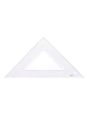 C-Thru Transparent Triangles Scholastic-45/90 Degree 4 In. [Pack Of 12] (12PK-S-450-4)