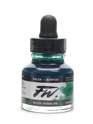 Daler-Rowney Fw Artists Ink, Dark Green, 1 Oz., Pack Of 2 (2PK-160029326)