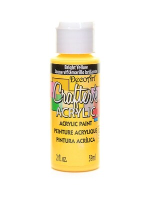Decoart Crafters Acrylic 2 Oz Bright Yellow [Pack Of 12] (12PK-DCA49-3)