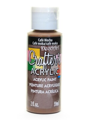 Decoart Crafters Acrylic Paint, 2 oz, Cafe Mocha, 12/Pk (12PK-DCA116-3)