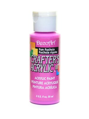 Decoart Crafters Acrylic Paint, 2 oz, Fun Fuchsia, 12/Pk (12PK-DCA99-3)
