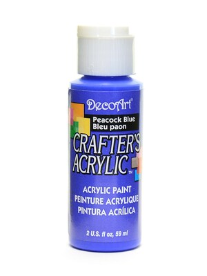 Decoart Crafters Acrylic Paint, 2 oz, Peacock Blue, 12/Pk (12PK-DCA80-3)