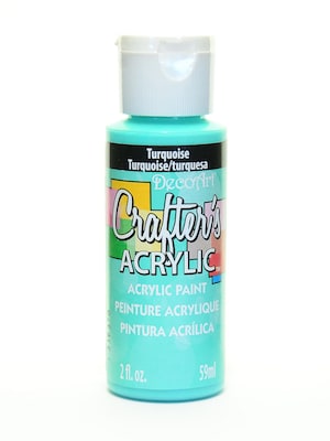 Decoart Crafters Acrylic Paint, 2 oz, Turquoise, 12/Pk (12PK-DCA42-3)