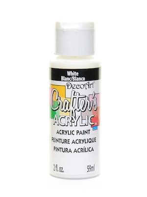 Decoart Crafters Acrylic Paint 2 Oz White [Pack Of 12] (12PK-DCA01-3)