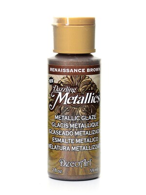 Decoart Dazzling Metallics Renaissance Brown [Pack Of 8] (8PK-DGM01-3)