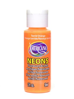 Decoart Hot Shots Fluorescent Acrylics Torrid Orange [Pack Of 8] (8PK-DHS2-3)