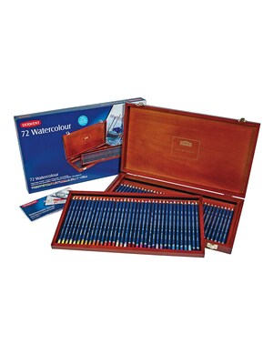Derwent Watercolor Pencil Hardwood Box Set Set Of 72 (32891)