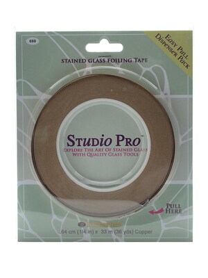 Diamond Tech Studio Line Stained Glass Foil Copper 1/4 In. [Pack Of 2] (2PK-680)