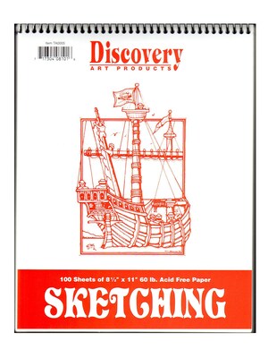 Discovery Sketching Pads 11 In. X 8 1/2 In. 100 Sheets [Pack Of 2] (2PK-TA0005)