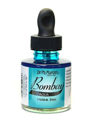 Dr. Ph. MartinS Bombay India Ink 1 Oz. Aqua [Pack Of 4] (4PK-800815-19BY)