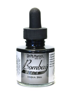 Dr. Ph. Martin'S Bombay India Ink 1 Oz. Black [Pack Of 4] (4PK-800815-7BY)
