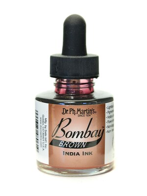 Dr. Ph. MartinS Bombay India Ink 1 Oz. Brown [Pack Of 4] (4PK-800815-6BY)
