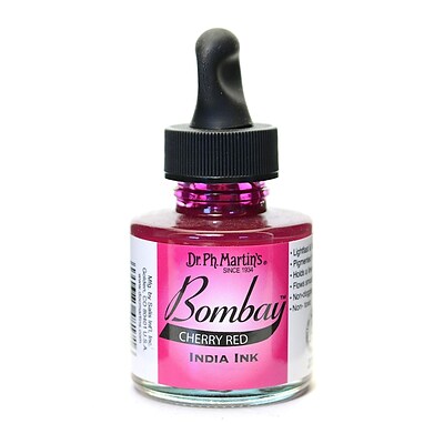 Dr. Ph. MartinS Bombay India Ink 1 Oz. Cherry Red [Pack Of 4] (4PK-800815-17BY)