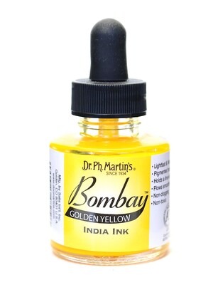 Dr. Ph. MartinS Bombay India Ink 1 Oz. Golden Yellow [Pack Of 4] (4PK-800815-13BY)