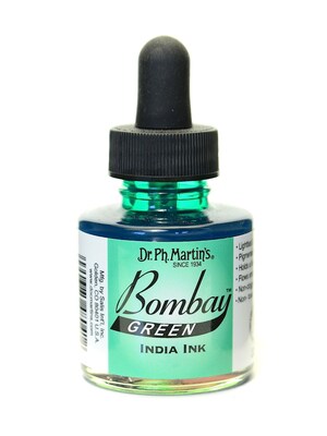Dr. Ph. MartinS Bombay India Ink 1 Oz. Green [Pack Of 4] (4PK-800815-4BY)