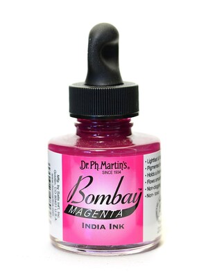 Dr. Ph. MartinS Bombay India Ink 1 Oz. Magenta [Pack Of 4] (4PK-800815-3BY)