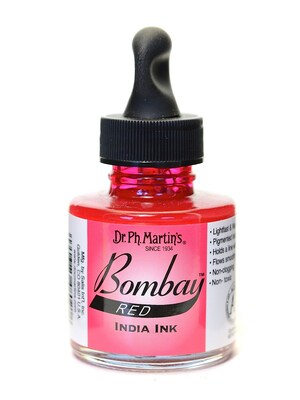 Dr. Ph. MartinS Bombay India Ink 1 Oz. Red [Pack Of 4] (4PK-800815-2BY)