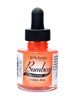 Dr. Ph. MartinS Bombay India Ink 1 Oz. Tangerine [Pack Of 4] (4PK-800815-15BY)