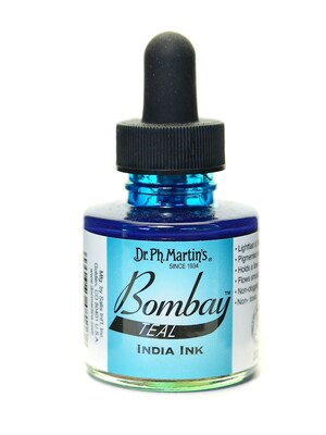 Dr. Ph. MartinS Bombay India Ink 1 Oz. Teal [Pack Of 4] (4PK-800815-11BY)