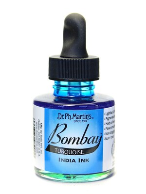 Dr. Ph. MartinS Bombay India Ink 1 Oz. Turquoise [Pack Of 4] (4PK-800815-20BY)