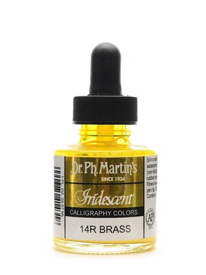 Dr. Ph. MartinS Iridescent Calligraphy Colors 1 Oz. Brass 2/Pack (2PK-400070-14R)