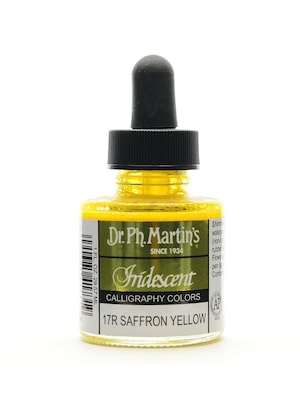 Dr. Ph. MartinS Iridescent Calligraphy Colors 1 Oz. Saffron Yellow [Pack Of 2] (2PK-400070-17R)