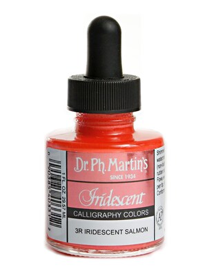 Dr. Ph. MartinS Iridescent Calligraphy Colors 1 Oz. Salmon [Pack Of 2] (2PK-400070-3R)