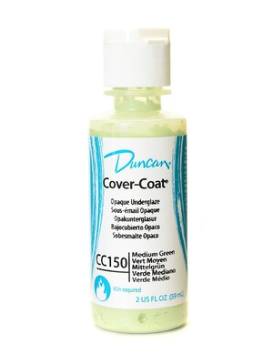 Duncan Cover-Coat Opaque Underglaze Paint, Medium Green, 2 Oz., 4/Pk (4PK-CC150-2 91783)