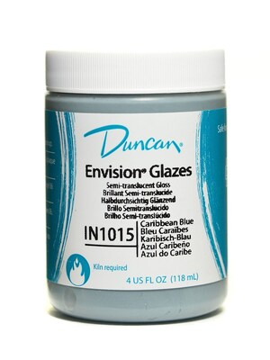 Duncan Envision Glazes Caribbean Blue Translucent 4 Oz. [Pack Of 4] (4PK-IN1015-4 97677)