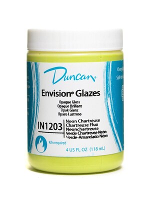 Duncan Envision Glazes Neon Chartreuse Opaque 4 Oz. [Pack Of 4] (4PK-IN1203-4 25250)