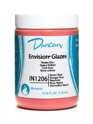 Duncan Envision Glazes Neon Red Opaque 4 Oz. [Pack Of 4] (4PK-IN1206-4 25253)