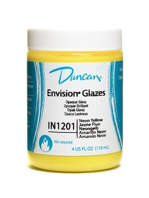 Duncan Envision Glazes Neon Yellow Opaque 4 Oz. [Pack Of 4] (4PK-IN1201-4 25248)