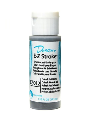 Duncan E-Z Stroke Translucent Underglaze Cobalt Jet Black 1 Oz. [Pack Of 4] (4PK-EZ012-1 93012)