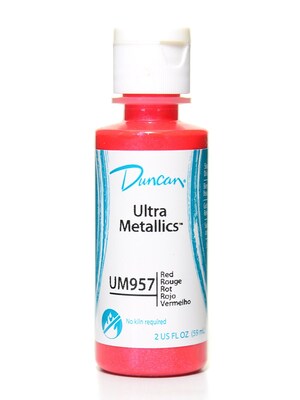 Duncan Ultra Metallic Paint, Red, 2 Oz., 6/Pk (6PK-UM957S-2 80216)
