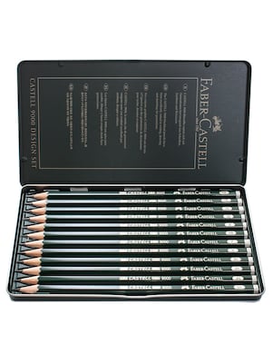 Faber-Castell 9000 Graphite Sketch Pencil Sets Design 5B - 5H Set Of 12 (119064)