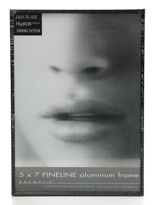 Framatic Fineline Aluminum Frames Black 5 In. X 7 In. (F0507B)