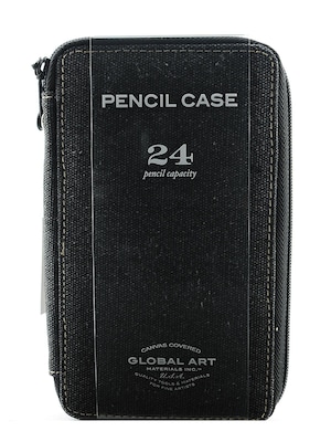 Global Art Canvas Pencil Cases Black Holds 24 Pencils (259240)