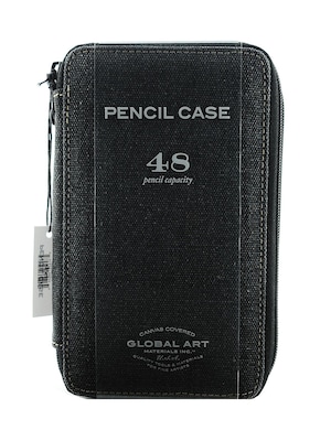 Global Art Canvas Pencil Cases Black Holds 48 Pencils (259480)