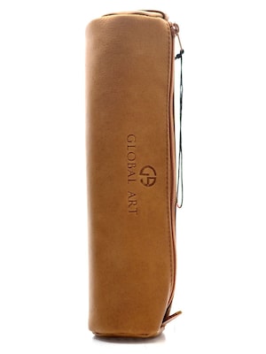 Global Art Classic Zipper Leather Cases, Tan (PC/SC)