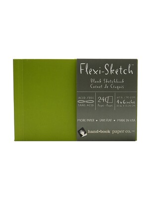 Global Art Flexi-Sketch Sketchbooks Fern 4 In. X 6 In. Landscape [Pack Of 3] (3PK-969110)