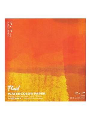 Global Art Fluid Cold Press Watercolor Paper 12 In. X 12 In. Block (881212)