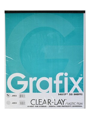 Grafix Clear-Lay Acetate Alternative 0.003 In. 14 In. X 17 In. Pad Of 25 (P03CV1417)