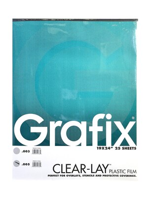 Grafix Clear-Lay Acetate Alternative 0.005 In. 19 In. X 24 In. Pad Of 25 (P05CV1924)