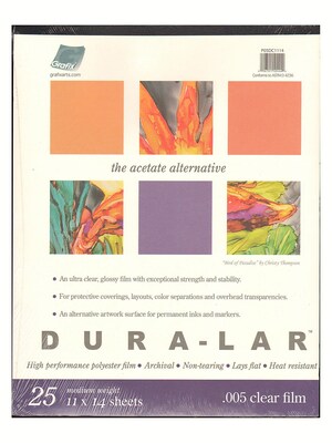 Grafix Dura-Lar Acetate Alternative Pads Clear 11 In. X 14 In. (P05DC1114)