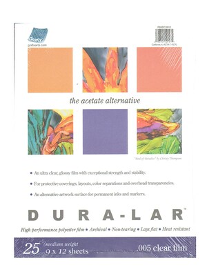 Grafix Dura-Lar Acetate Alternative Pads Clear 9 In. X 12 In. (P05DC0912)