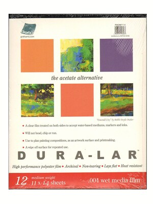 Grafix Dura-Lar Acetate Alternative Wet Media Pads 14 In. X 17 In. Pad Of 12 (P04DW1417)